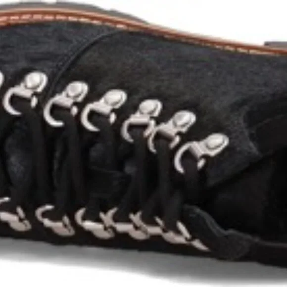 Clarks Orianna Alpine Leather Faux Fur Hiking Boots Black Size 6 - Picture 7 of 7